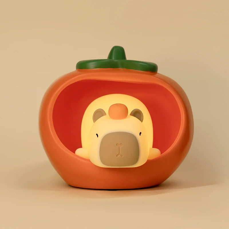 Cute Cartoon Capybara Silicone Night Light USB Rechargeable Timing Dimming Sleep Night Lamp for Children'S Room Decor